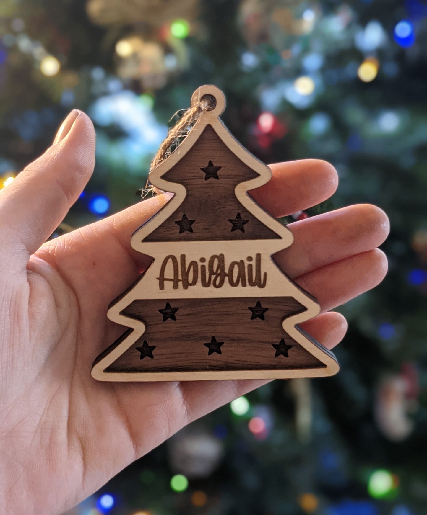 Walnut Ornament - Christmas tree