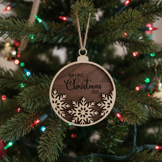 Our First Christmas Ornament on Tree