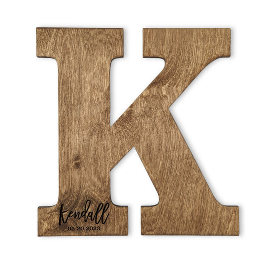 Wood Letter Guest Book