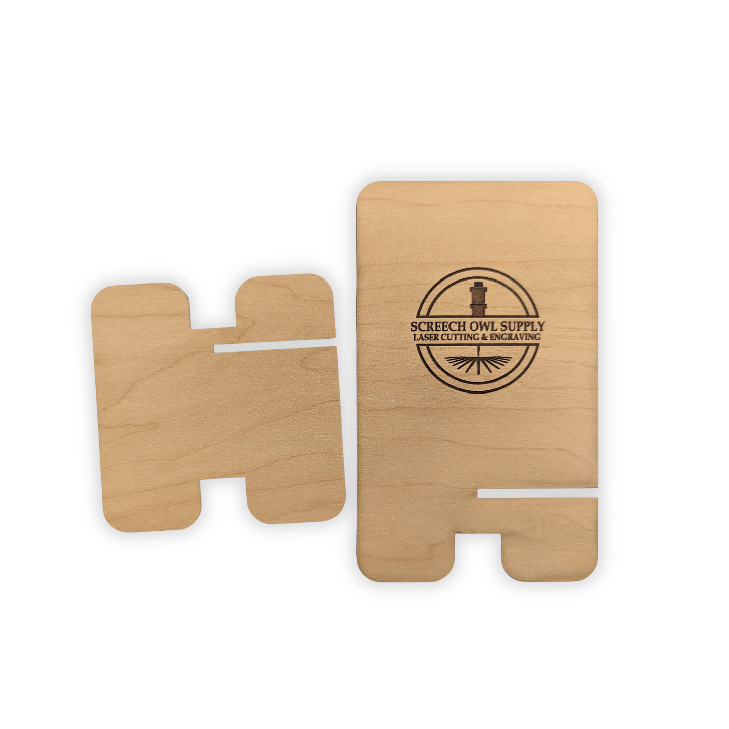 Phone stand - flat pack - customizable