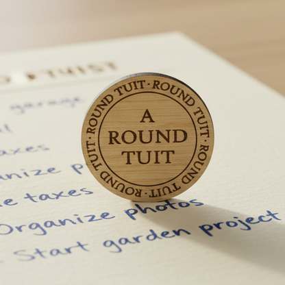 A Round Tuit on to-do list