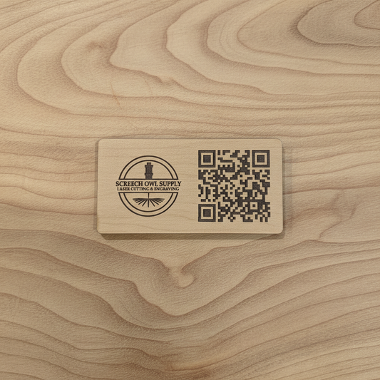 Laser-Engraved QR Code Business Card