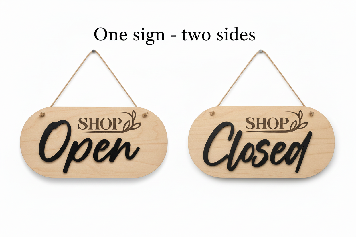 Both sides with text overlay