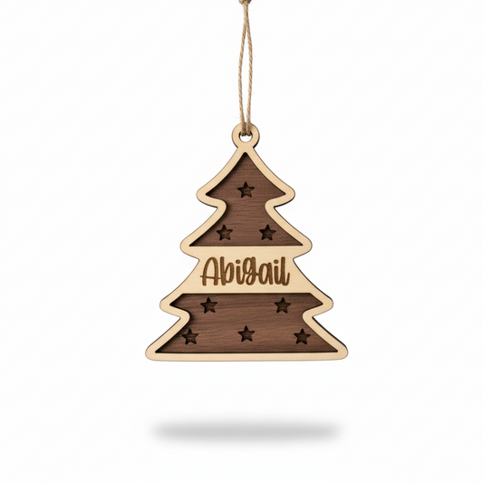 Christmas Tree Ornament on White Background