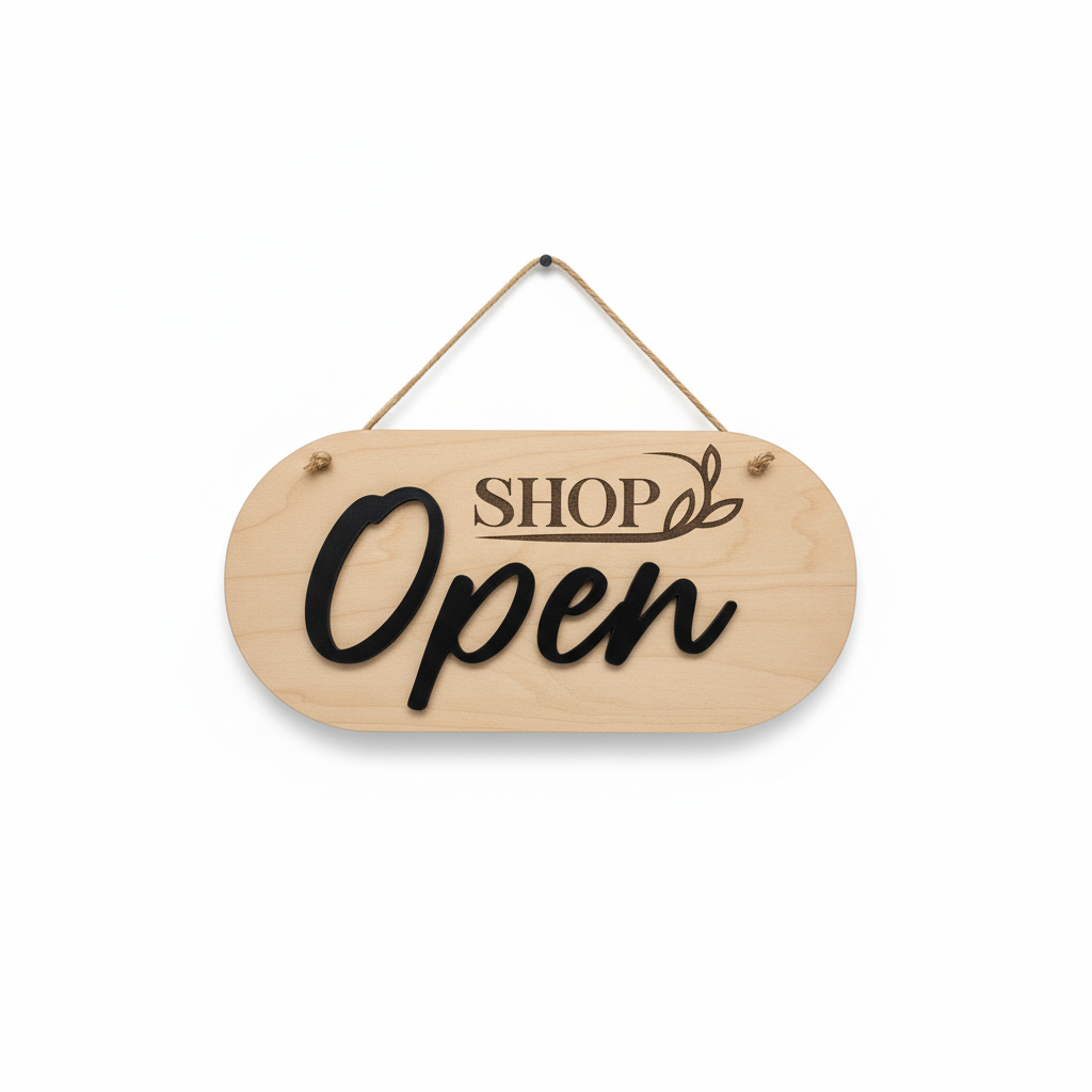Open/Closed Door Sign - Double Sided Business Sign