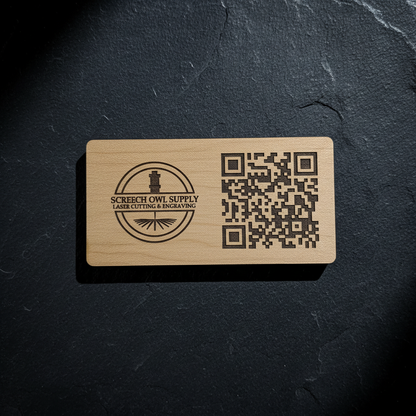 Laser-Engraved QR Code Business Card