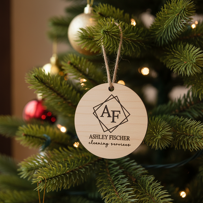 Logo Ornament on Christmas tree
