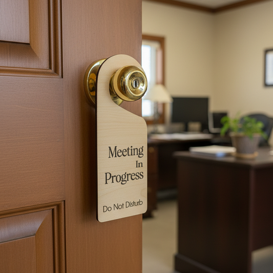 Meeting In Progress Door Hanger