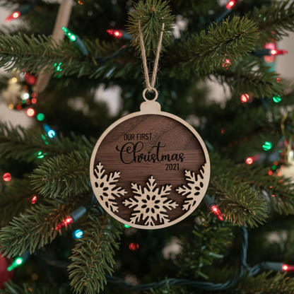 Our First Christmas Ornament on Tree