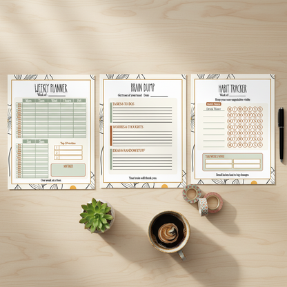 Productivity Printable Bundle Square Listing Photo