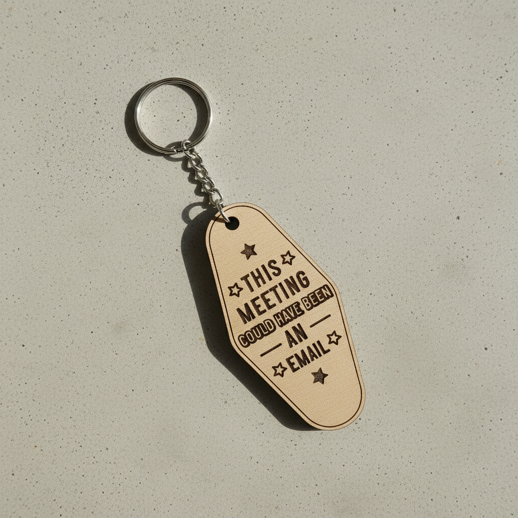 This Meeting Could Have Been An Email Keychain Bird's Eye View on Marble