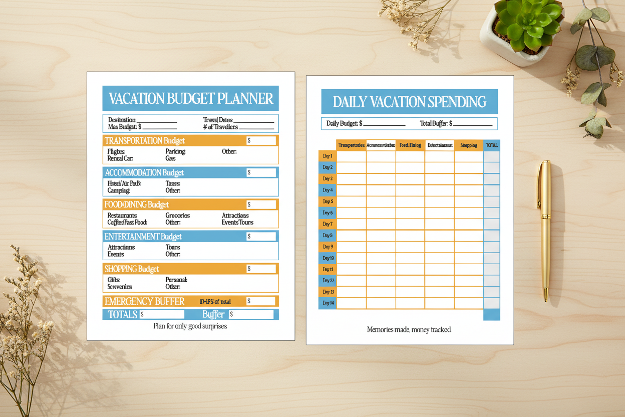Vacation Budget Planner — Landscape