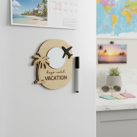 Vacation Countdown Dry Erase Magnet with marker