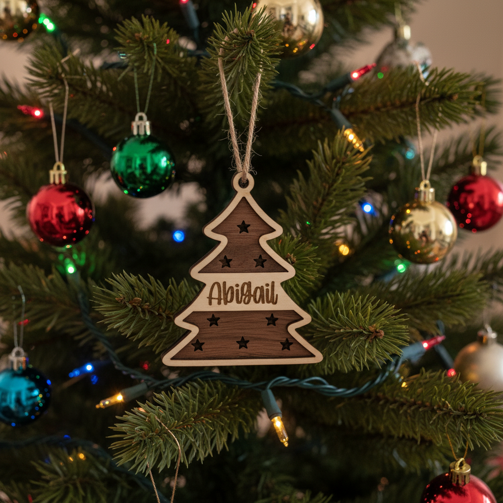 Walnut Tree Ornament on Tree